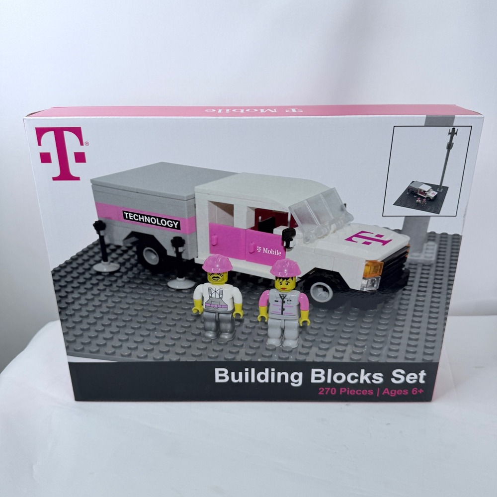T-Mobile Building Blocks Set 270 Pieces Technology Truck Minifigures New Sealed